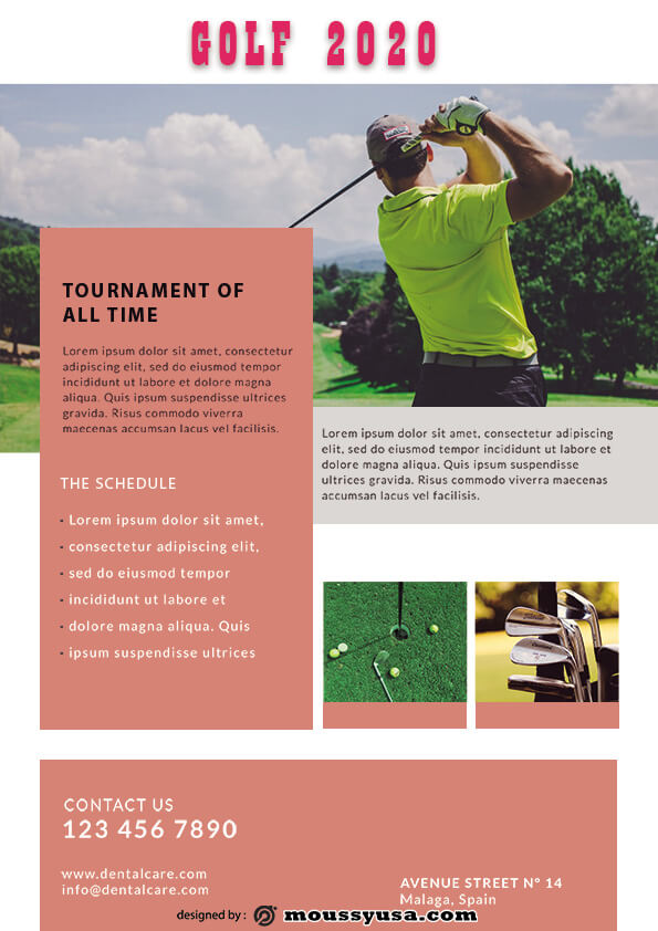 psd template for Golf Flyer