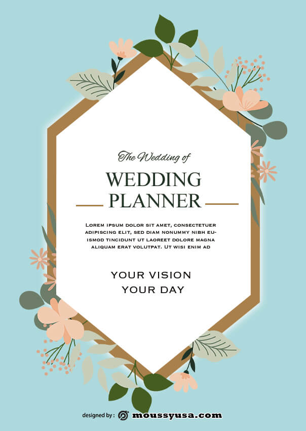 psd wedding planner flyer template