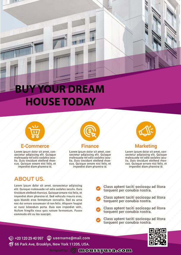 real estate business flyer template design