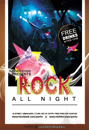 rock concert flyer template example