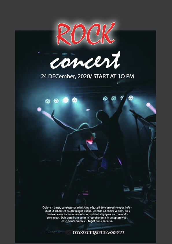 rock concert flyer template ideas