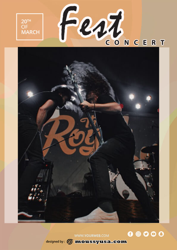 rock concert flyer template sample