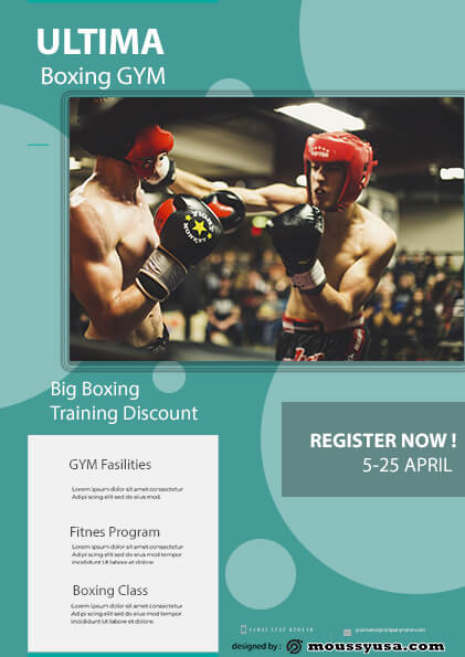 sample Boxing GYM flyer templates