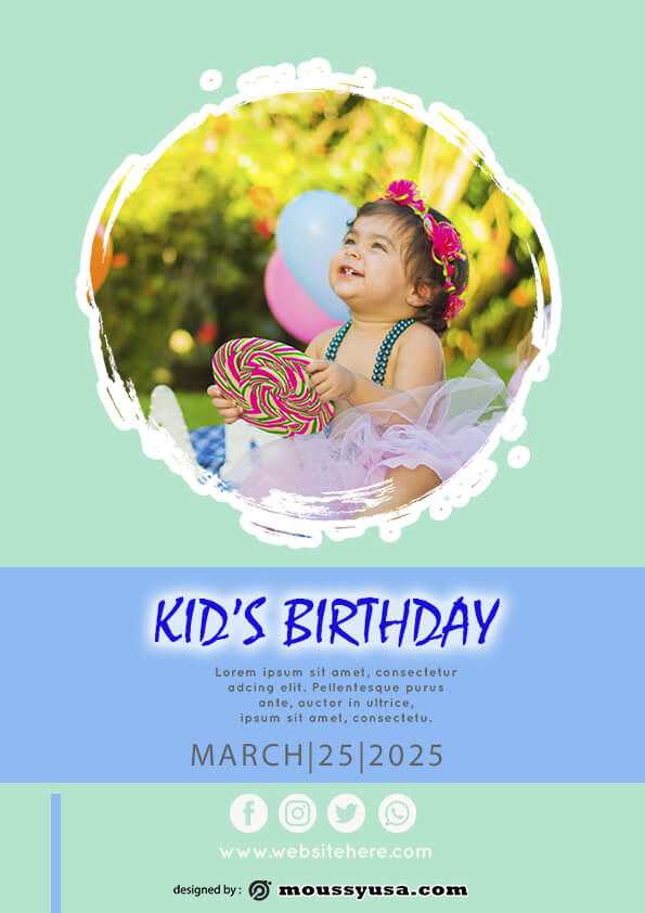 sample Free Kids Birthday Party Flyer templates