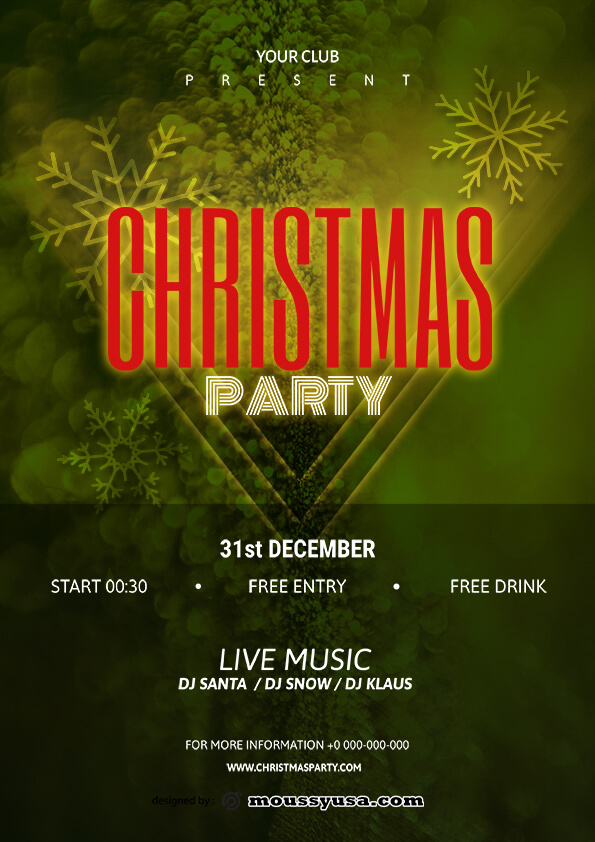 sample christmas party flyer templates