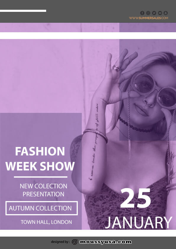 sample fashion week show flyer templates