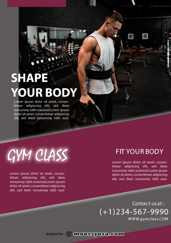 sample fitness class flyer templates