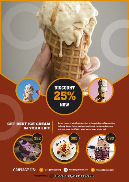 sample ice cream flyer templates