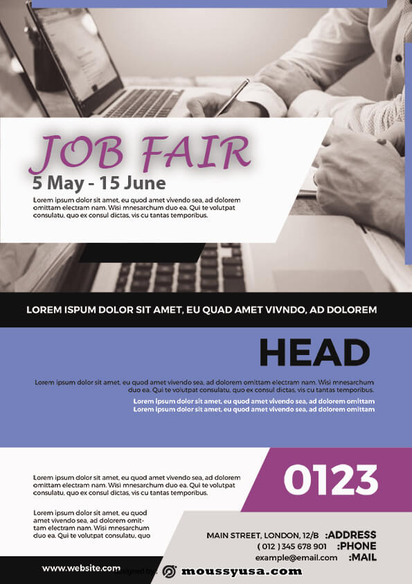 ms word templates flyer job fair