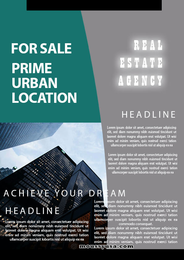 sample minimal real estate flyer templates