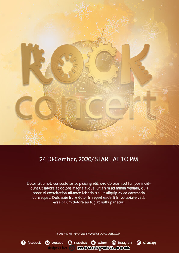 sample rock concert flyer templates