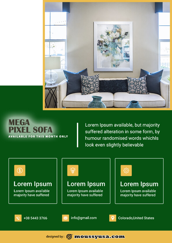 sample sofa mega sale flyer templates