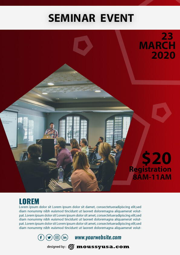 seminar flyer template design