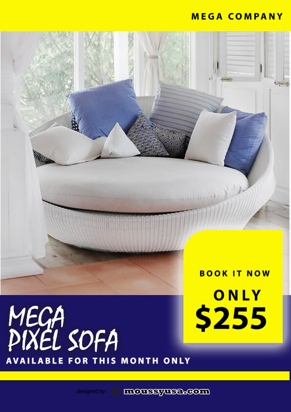 sofa mega sale flyer template ideas