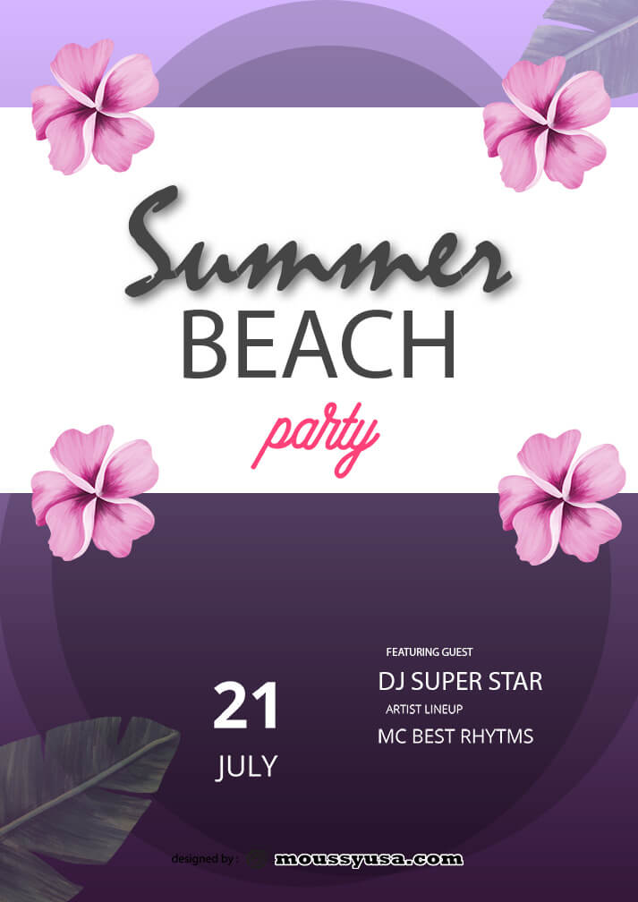 summer beach party template ideas