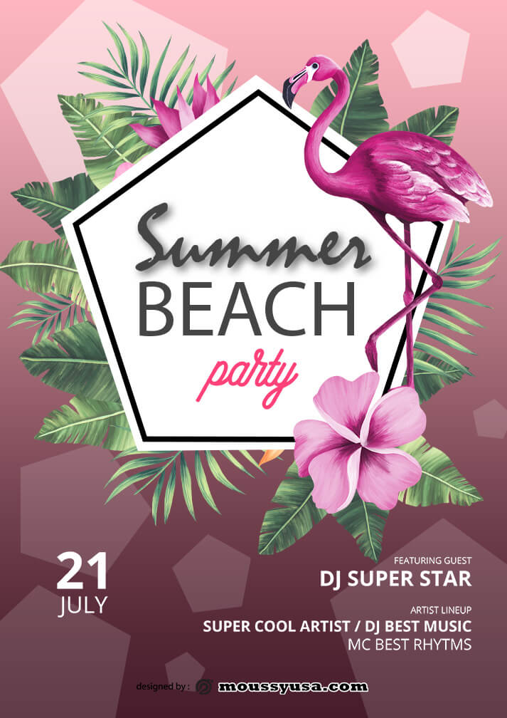 summer beach party template sample