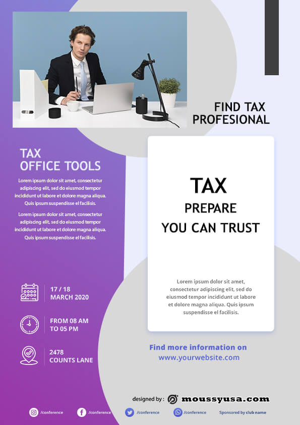 tax prepare flyer template sample