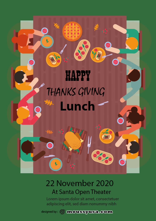 thanks giving lunch flyer design ideas