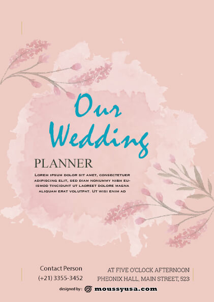 wedding planner flyer design psd