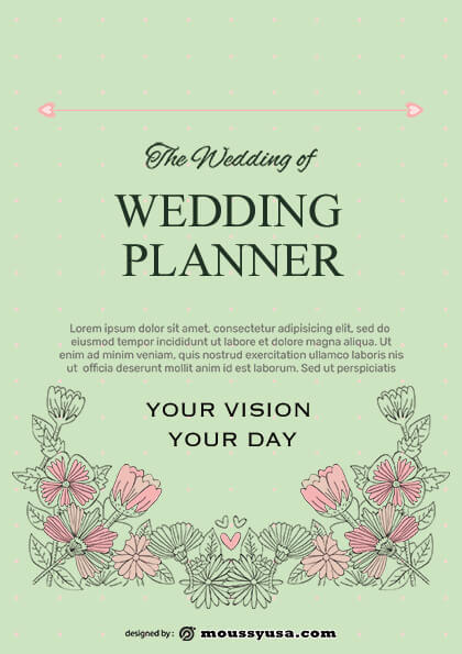 wedding planner flyer design template