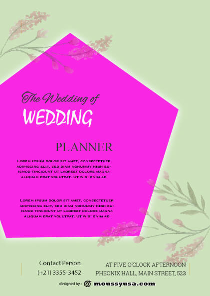 wedding planner flyer template example