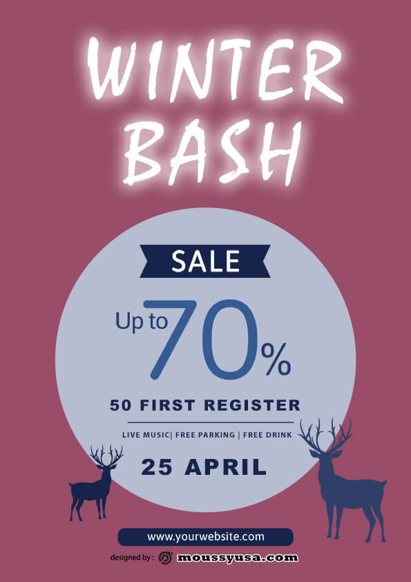 winter bash template sample