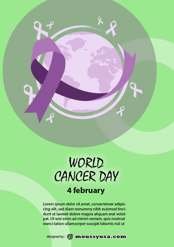 world cancer day flyer template design