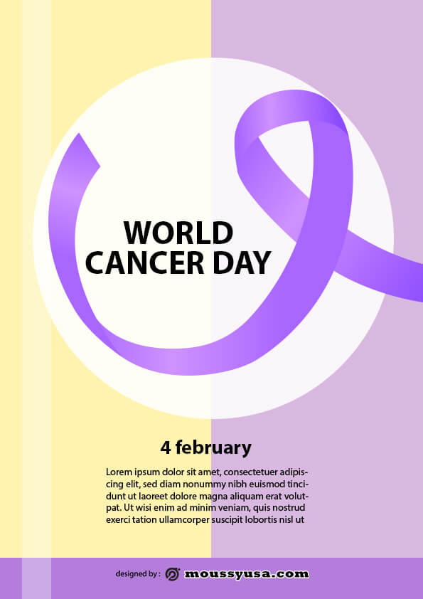 world cancer day flyer template sample
