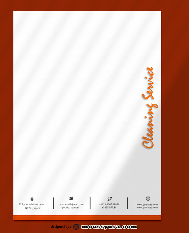 Cleaning Service Letterhead Template Design