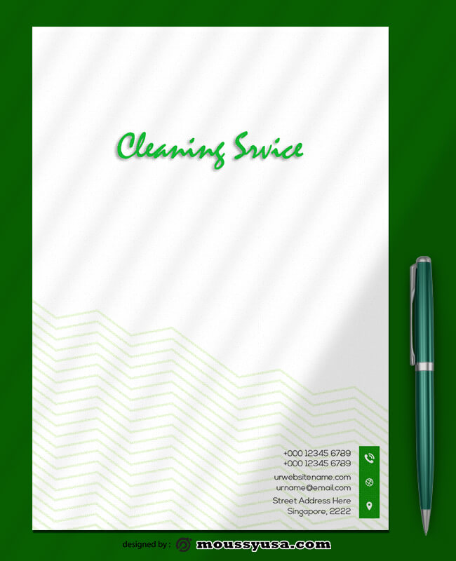 Cleaning Service Letterhead Template Sample