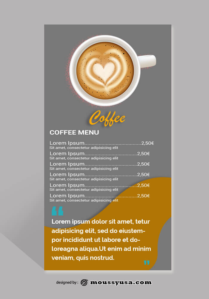 Coffee Shop Rack Card Design Ideas