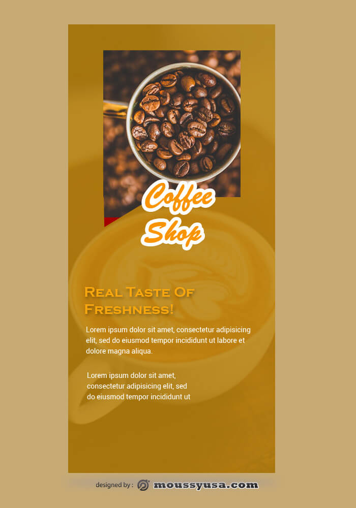 Coffee Shop Rack Card Template Sample