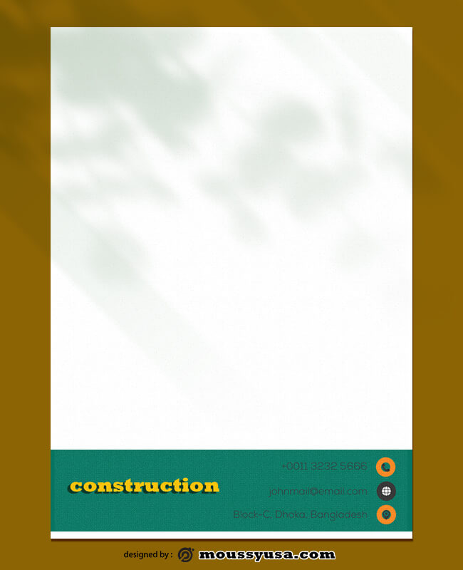 Construction Letterhead Template Sample