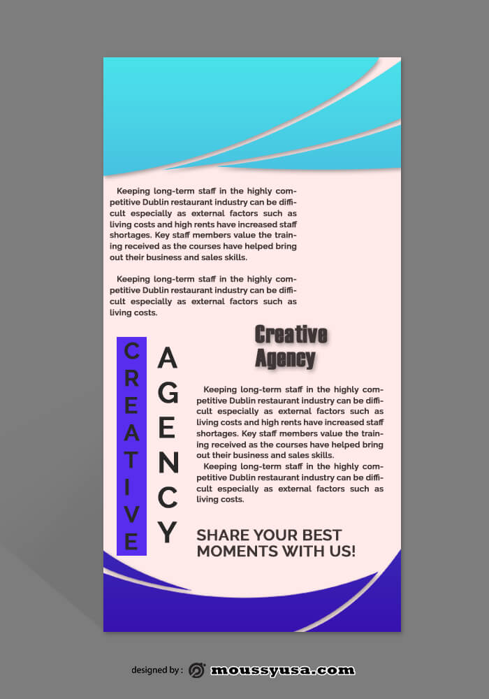 Creative Agency Rack Card Template Design