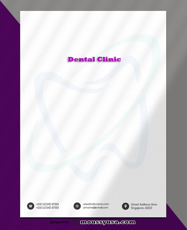 Dental Clinic Letterhead Template Design