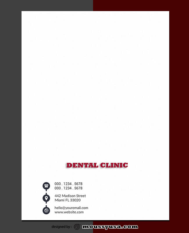 Dental Clinic Letterhead Template Example