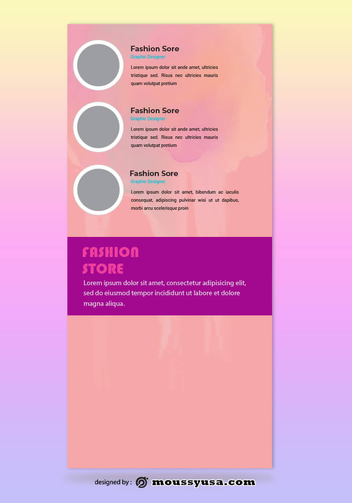 Fashion Rack Card Design PSD