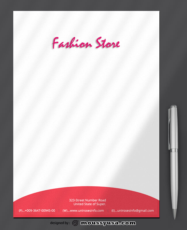 Fashion Store Letterhead Design Ideas