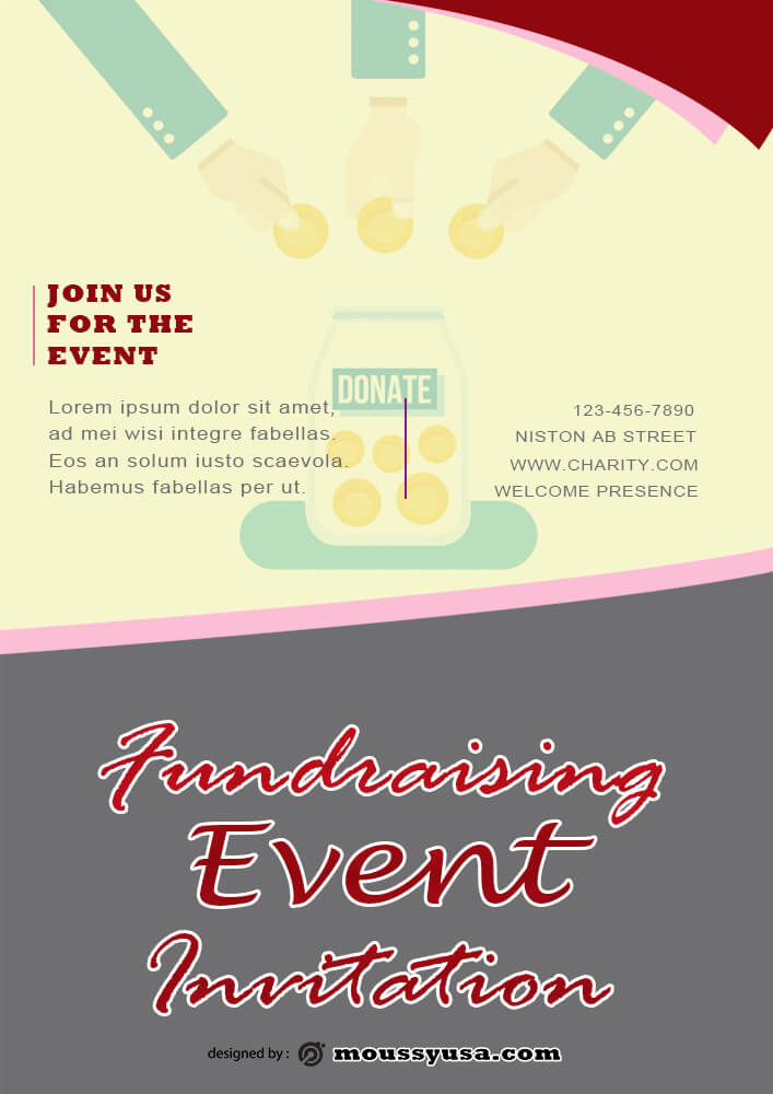 Fundraising Invitation Design Template