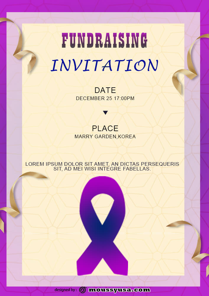 Fundraising Invitation Template Example