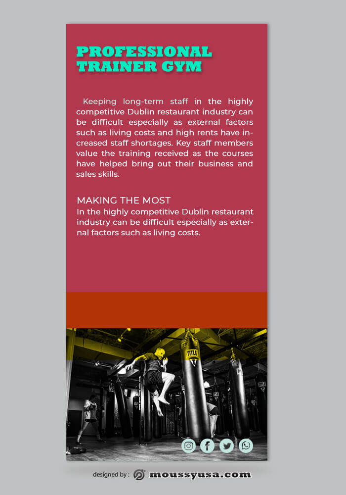 GYM Rack Card Design Template