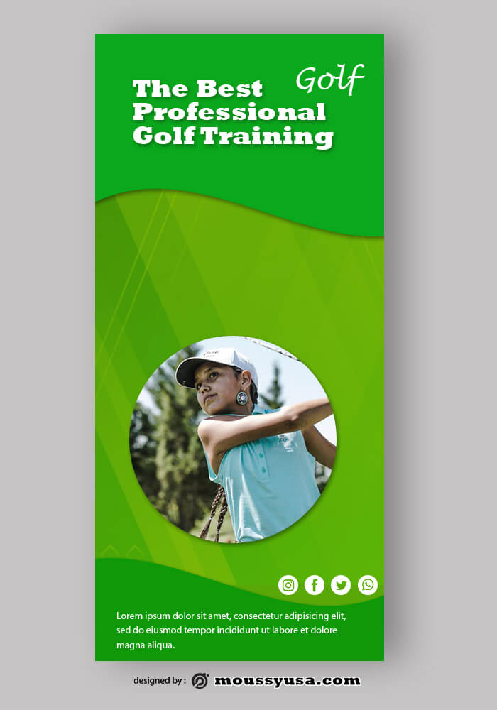 Golf Rack Card Templates Ideas