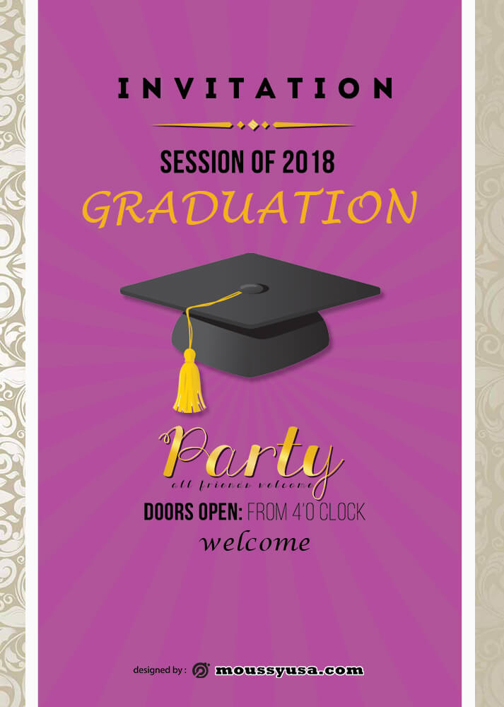 Graduation Invitation Design Template