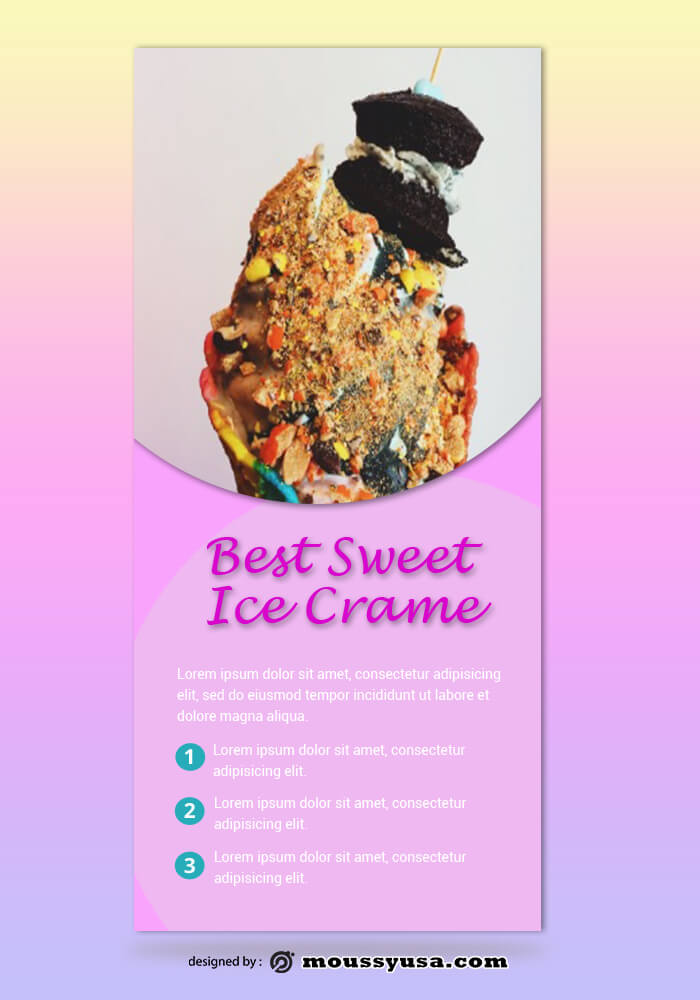 Ice Crame Rack Card Design Ideas