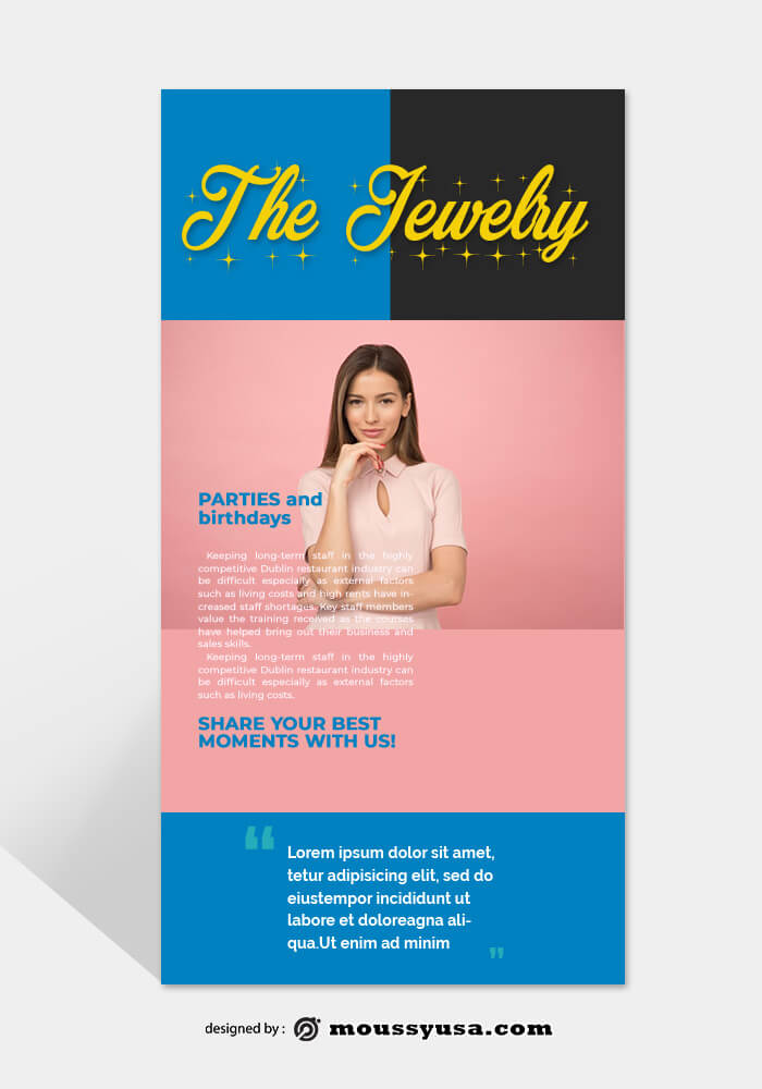 Jewelry Rack Card Design PSD