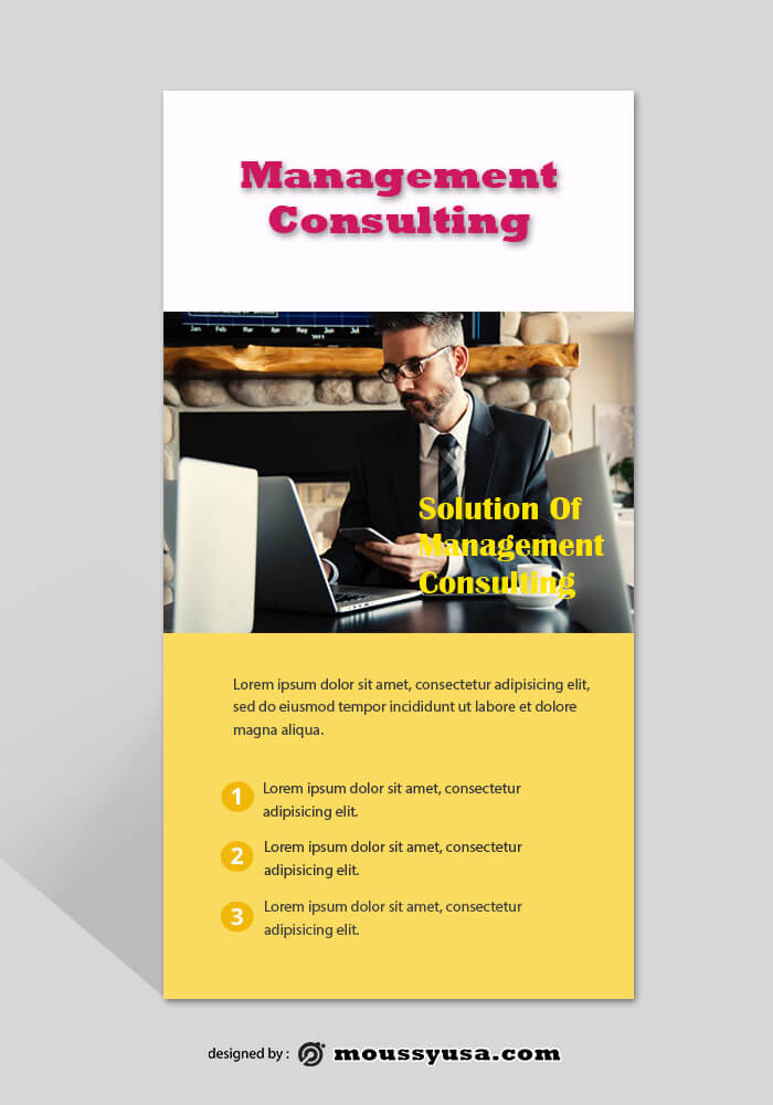 Management Consulting Rack Card Design Template