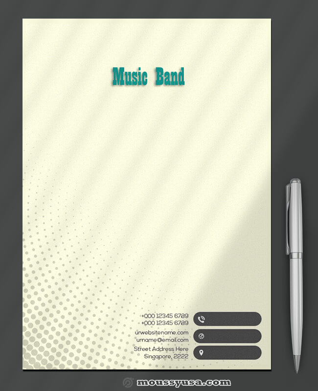 Music Band Leterhead Design Template