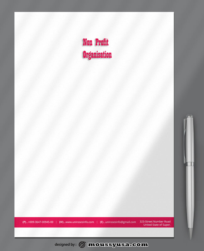 Non Profit Letterhead Template Sample