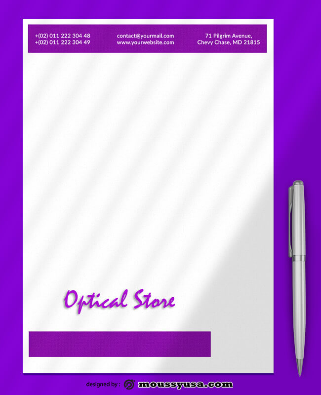 Optical Store Letterhead Design Ideas