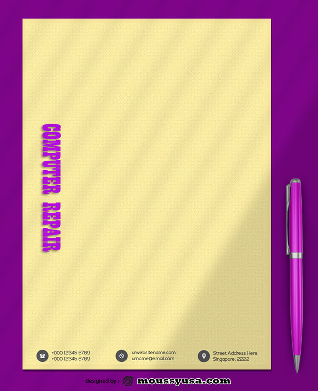 PSD Computer Repair Letterhead Template